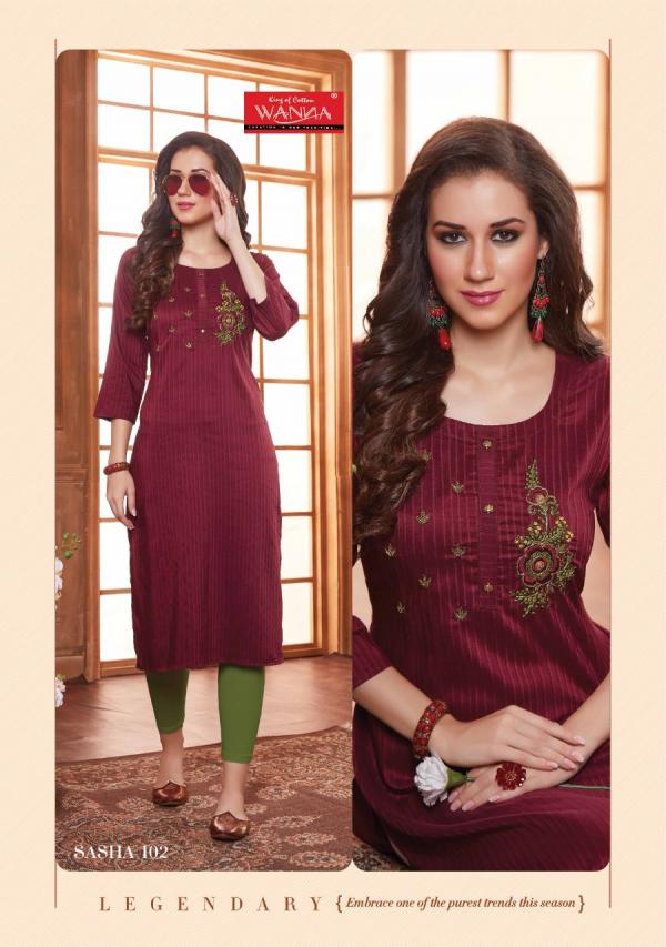 Wanna Sasha Beautiful Festive Wear Embroidery Kurti 